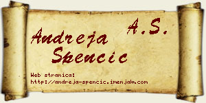 Andreja Spenčić vizit kartica
